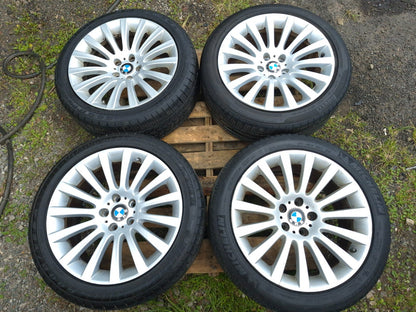 2011 BMW 750li Wheel Rim W/ Tire 245/45/r19 19x8.5j 4.8/32 Et 25 4 Pcs OEM