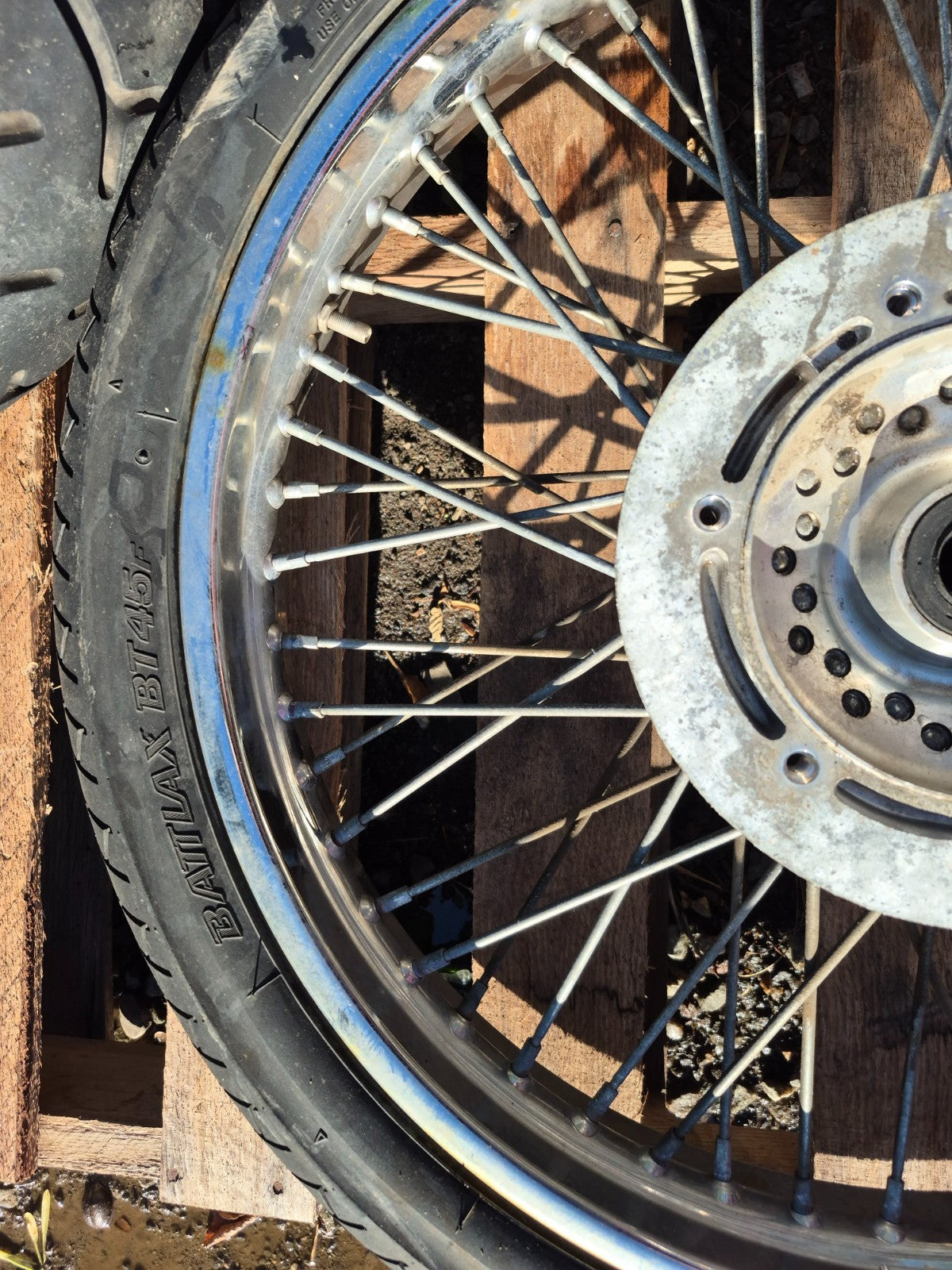 2009 Honda Shadow Vt750 Spirit Wheel Rim & Tire Front & Rear *straight* OEM