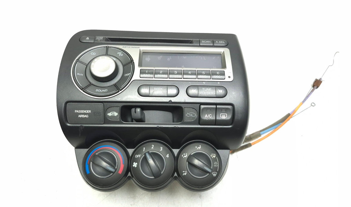 2007 Honda Fit Radio Cd Player W/ Climate Control Panel Assy 39101-sln-c010 OEM