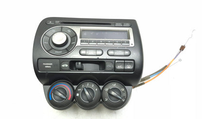 2007 Honda Fit Radio Cd Player W/ Climate Control Panel Assy 39101-sln-c010 OEM