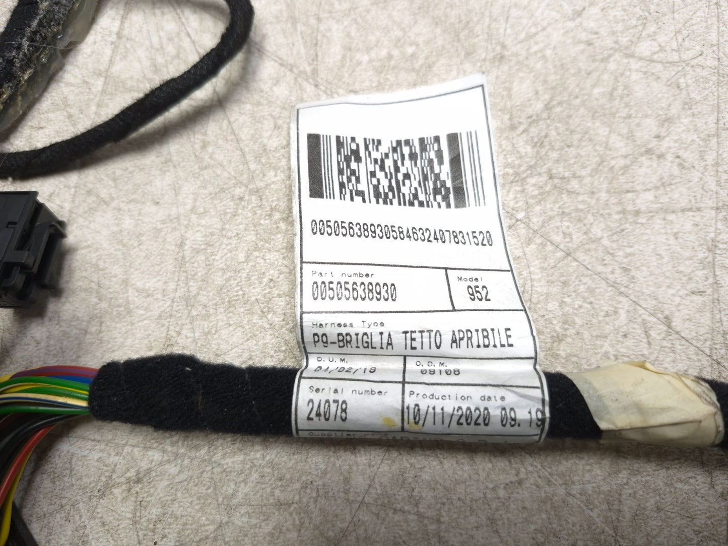 2021 Alfa Romeo Giulia Roof Headliner Wire Harness 505638930 Oem✅