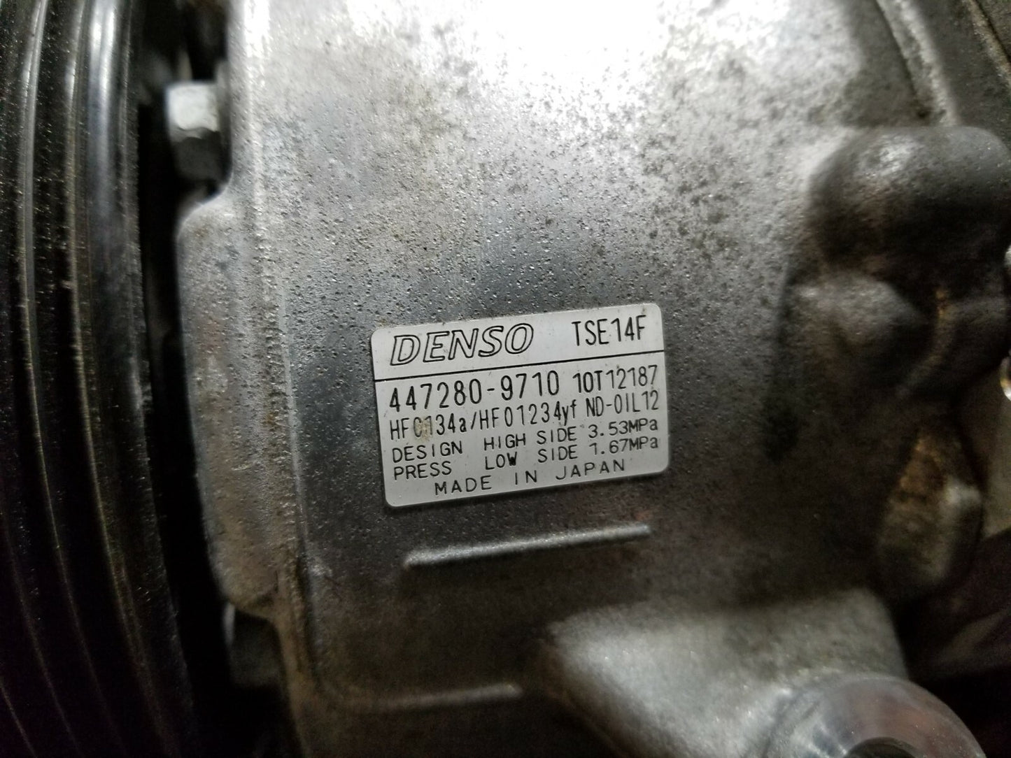 2017 Subaru Legacy A/c Compressor Tse14f 2.5l OEM 10k Miles