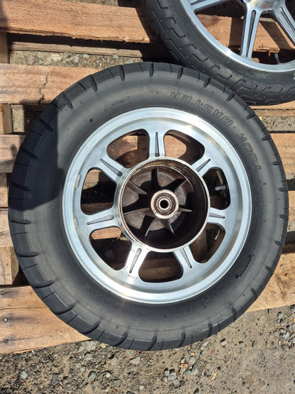 1991 Kawasaki Vulcan 500 En500 Wheel Rim & Tire Front & Rear *straight* OEM