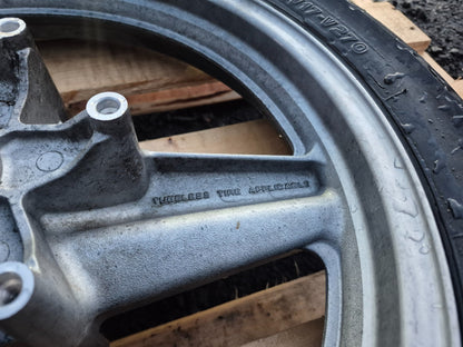 1987 Honda Cbr 1000 F Rear & Front Wheel W/ Tire Pair 17" OEM