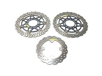 2007 Kawasaki Ninja Zx-6r Zx600 Front Rear Brake Disc 3pcs OEM