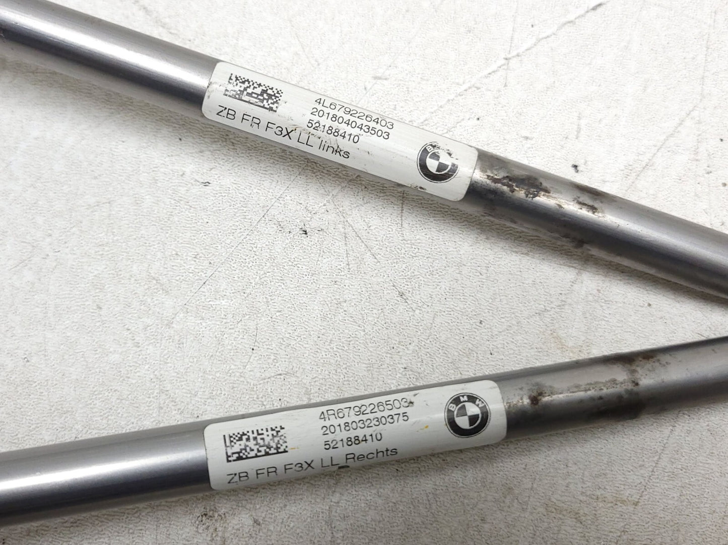 12-18 BMW 330xi F30 Emergency Parking Brake Cable Pair OEM ✅ 76k Miles