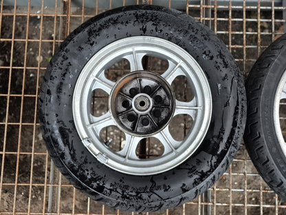 1990 Kawasaki Vn750 Vulcan Rear & Front Wheel W/ Tire Pair R 15 R 19 OEM