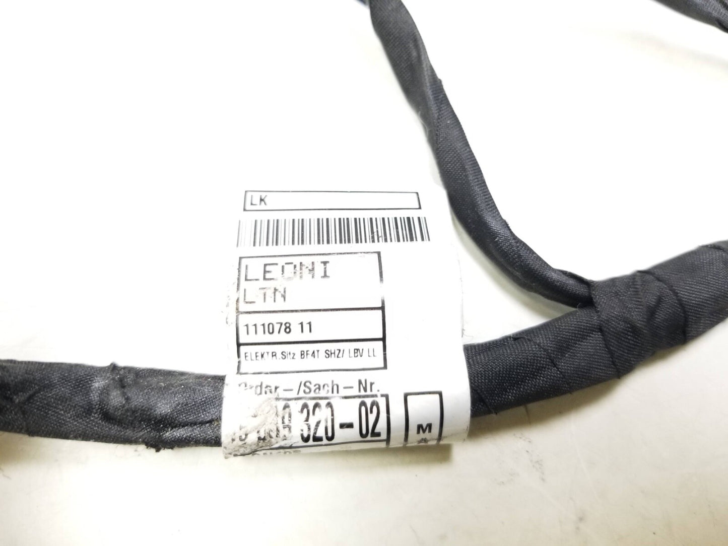 2018 BMW 330xi F30 Seat  Wiring Harness Front Passenger Side Right OEM