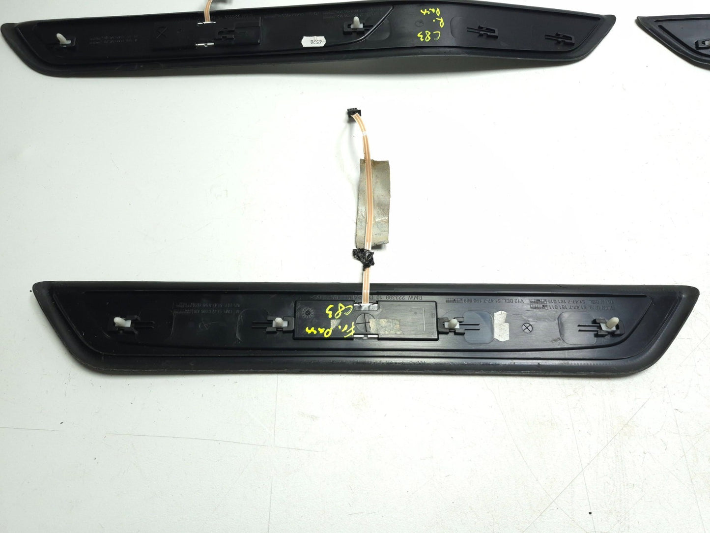 2011 BMW 750li Door Sill Scuff Plate Trim Front & Rear 4pcsoem