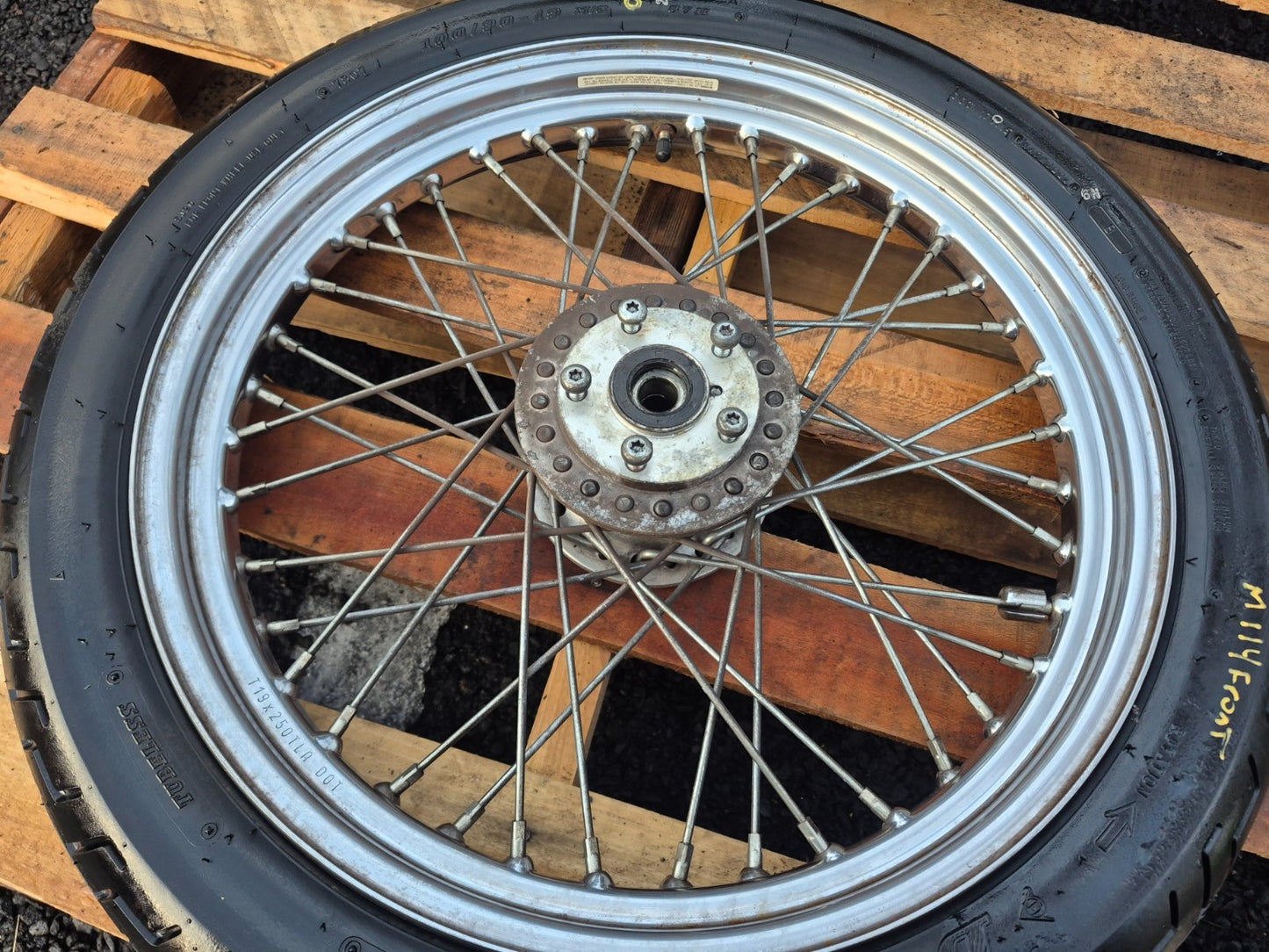 1997 Harley Sportster Xl883  Xl 883 Rear & Front Wheel W/ Tire Pair 16" 19" OEM