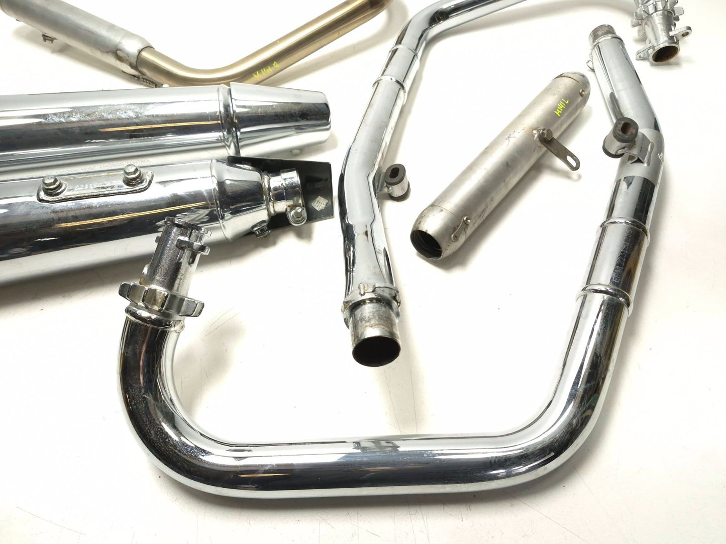 2022 Royal Enfield Int650 Exhaust Header Pipe Muffler & Heat Shield Lh & Rh OEM