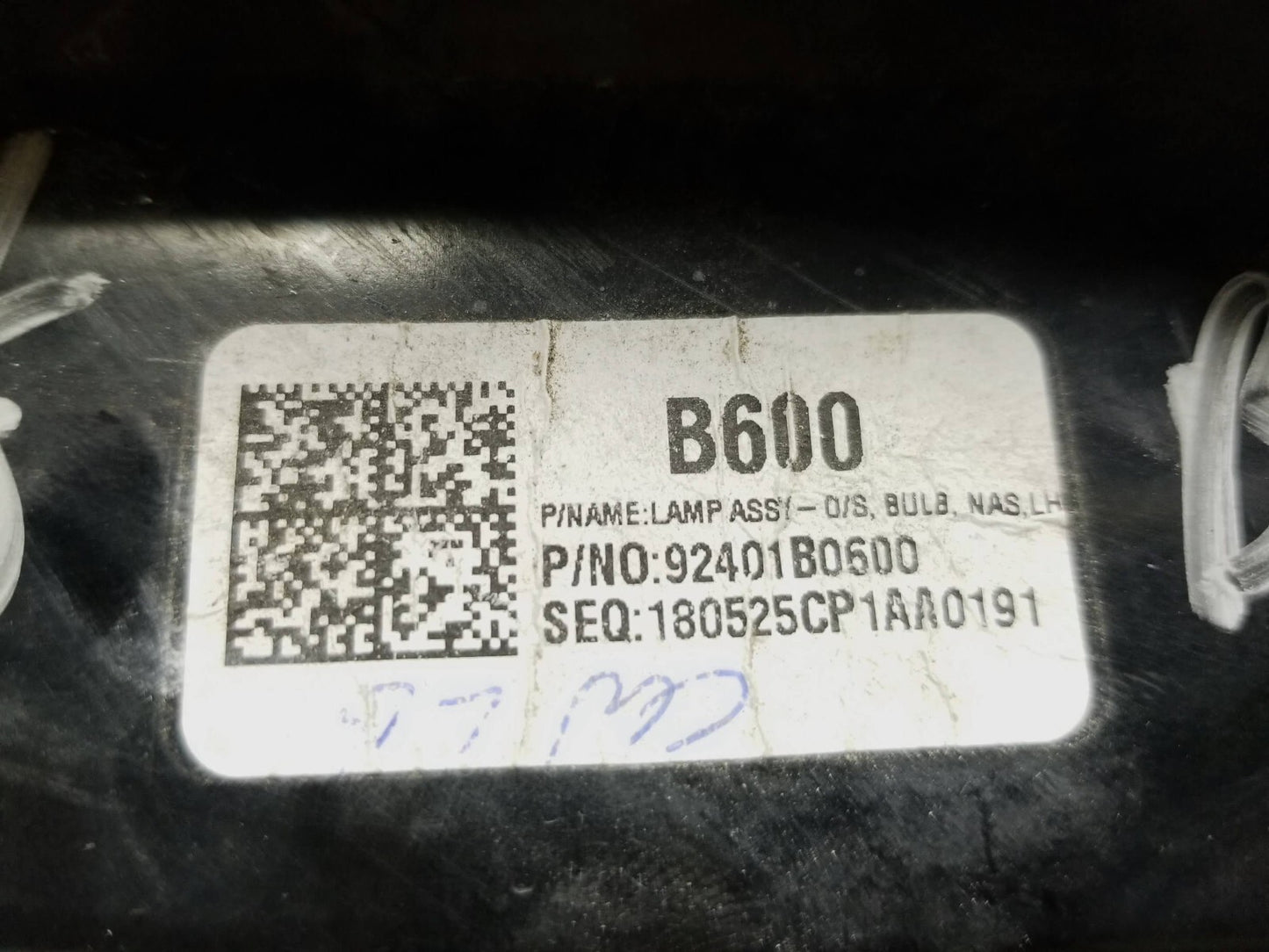 2018 Kia Forte Tail Light Rear Driver Side Left OEM