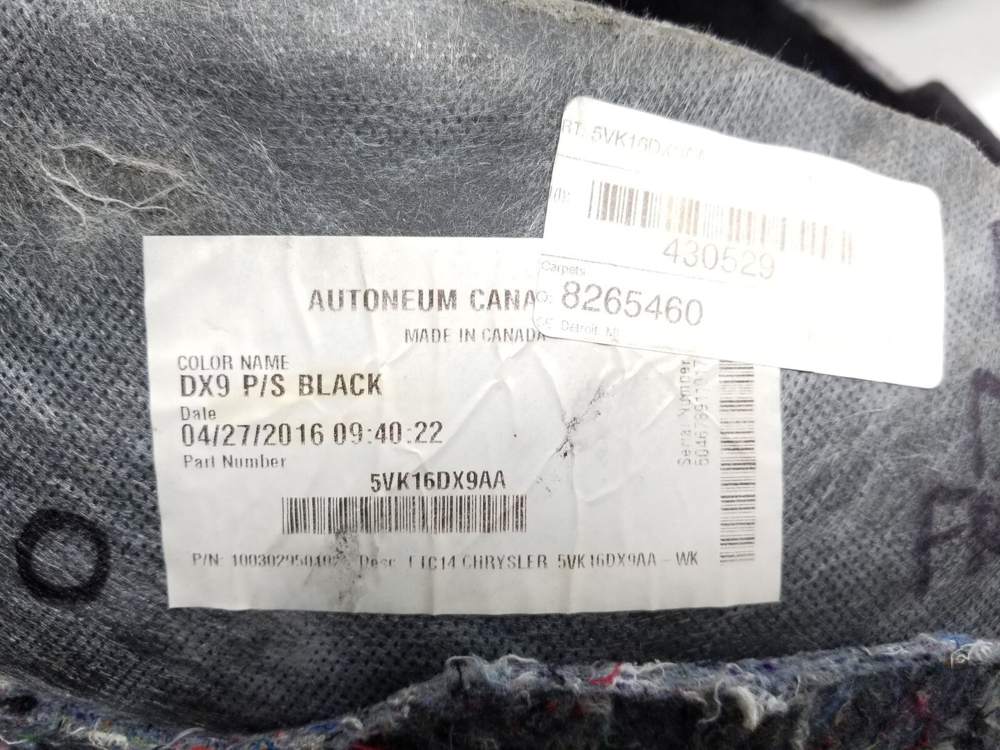 2013 - 2022 Dodge Durango Front Floor Carpet Cover Liner Trim Left & Right OEM