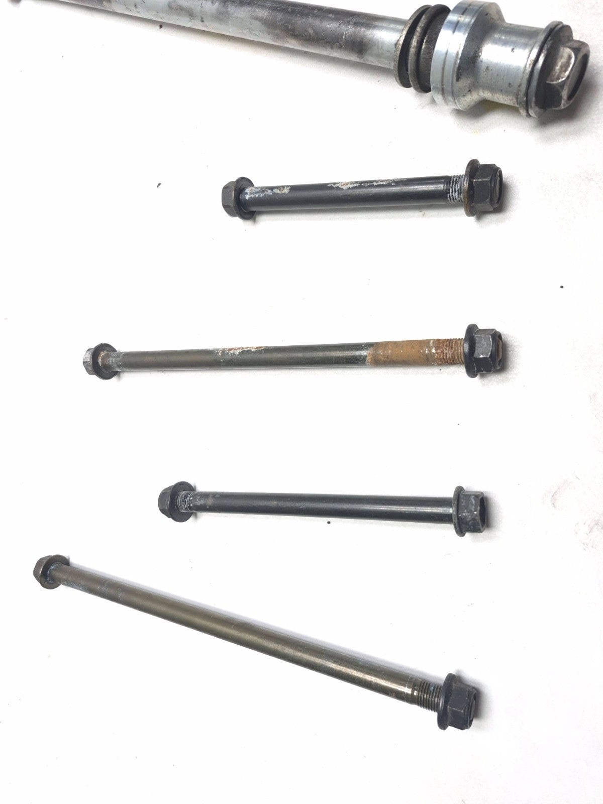 1987 Honda Goldwing 1200i Wheel Axle Front & Rear W/ Pivot Bolt OEM