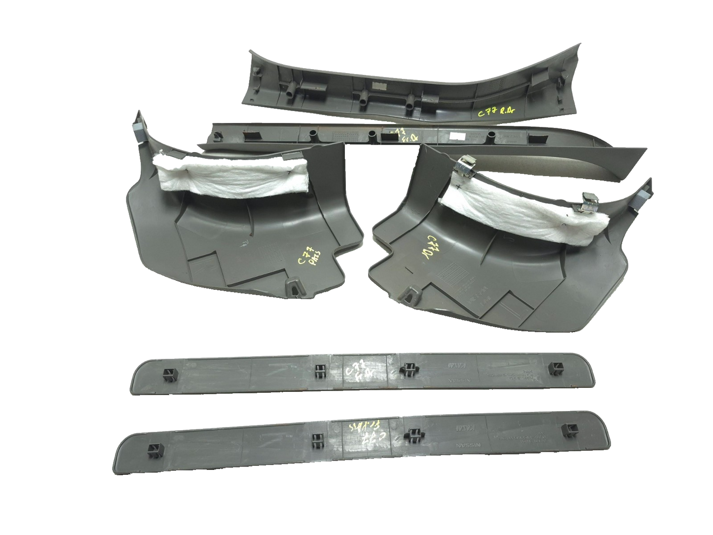 2012 Nissan Leaf Door Scuff Kick Plate Trim Left & Right Side  8pcs OEM