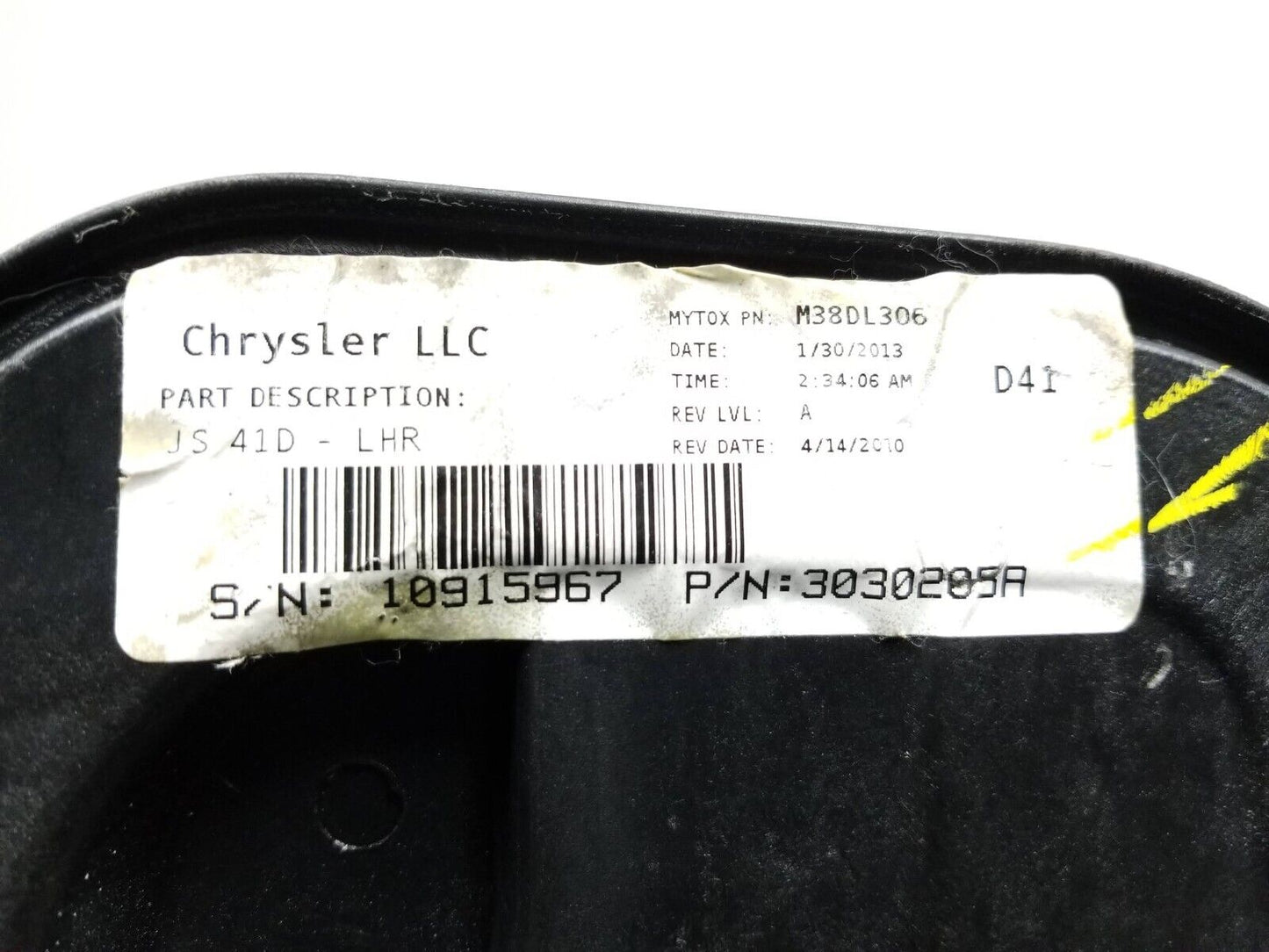 2011 - 2014 Chrysler 200 Window Regulator Panel Rear Driver Side Left OEM