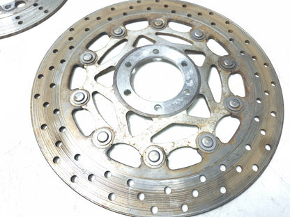 1991 Yamaha Fzr600r Brake Rotor Disc Front & Rear 3pcs OEM
