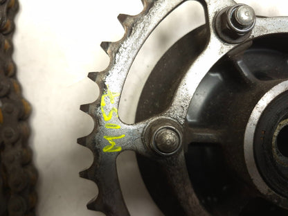 2023 Kawasaki Ninja 400 Ex400 Rear Wheel Hub & Sprocket W/ Drive Chain OEM