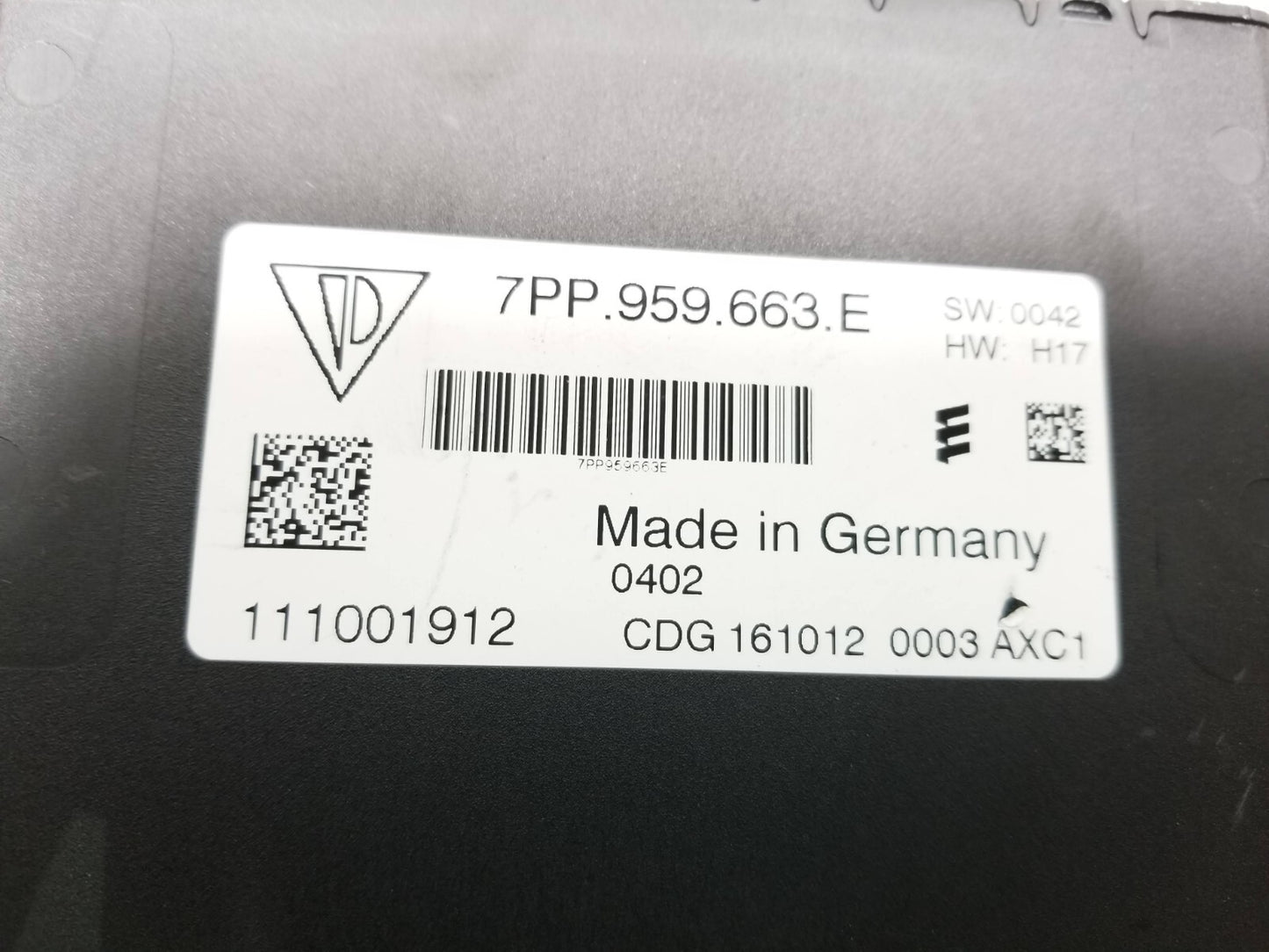 2013 Porsche Cayenne Voltage Converter Control Module OEM