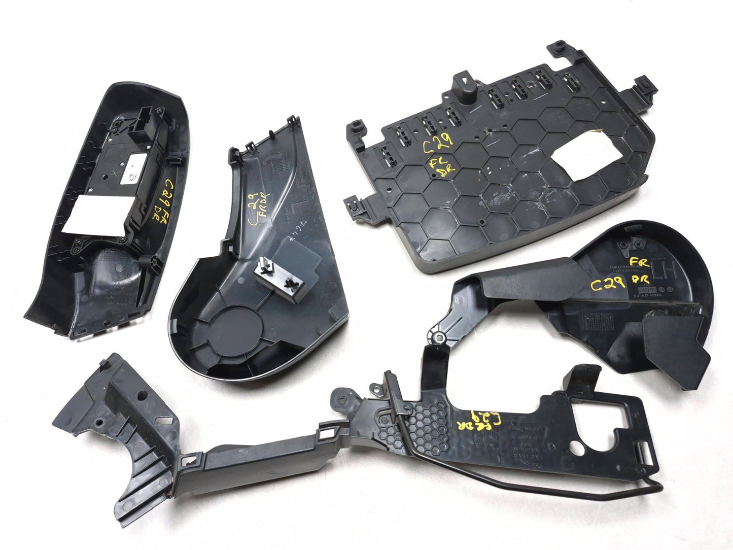 2017 Jaguar Xe Front Left Driver Seat Trim Cover & Switch 5pcs OEM