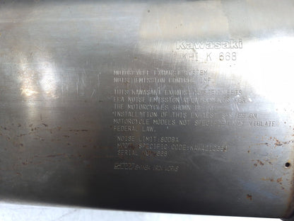 2022 Kawasaki Ninja 650 Ex650 Exhaust Muffler Assy OEM