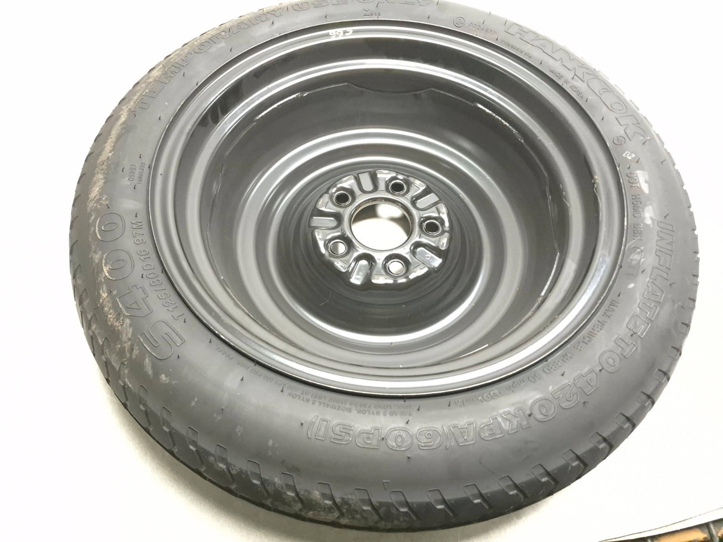 2012 Hyundai Sonata Spare Wheel Tire T125/80 D16 Hankook OEM