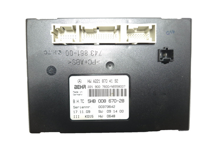 2010 Mercedes S400 HVAC Control Module OEM