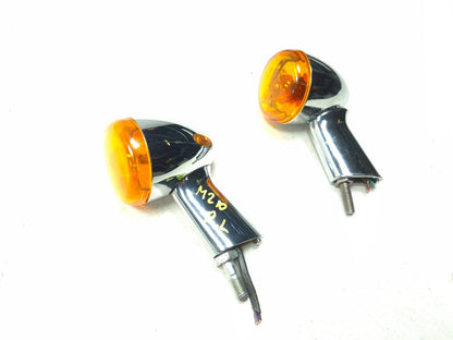 2000-2022 Harley Sportster Softail Dyna Rear Chrome Bullet Turn Signal 2pcs