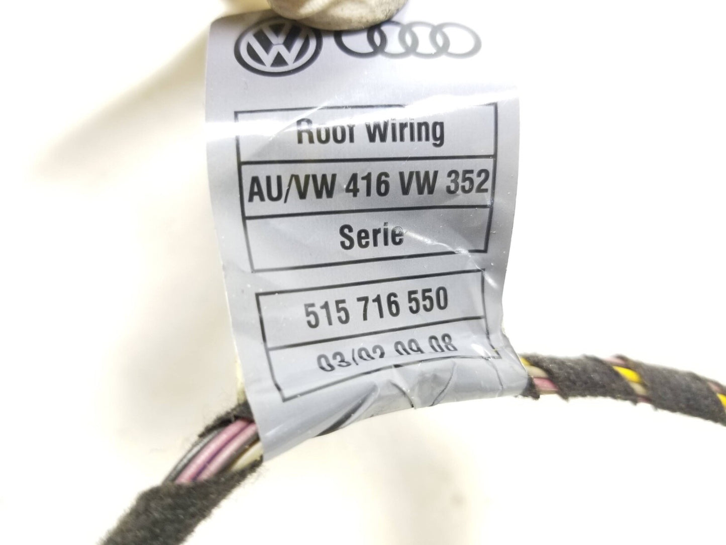 2009 - 2012 Audi Q5 Quattro Wiring Harness  Panoramic Sunroof OEM