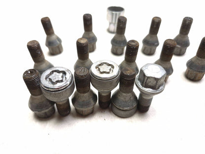 2013 Fiat 500 Turbo Wheel Bolt & Locking Nut 17pcs OEM