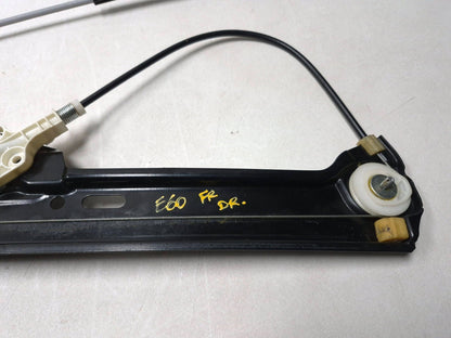 2007 BMW 530i E60 Front Window Regulator Driver Side Left Without Motor OEM