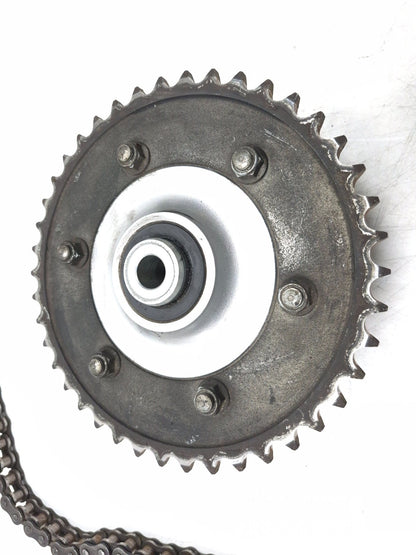 2004 Kawasaki Vulcan 800 Vn800 Rear Wheel Hub & Sprocket W/ Drive Chain OEM
