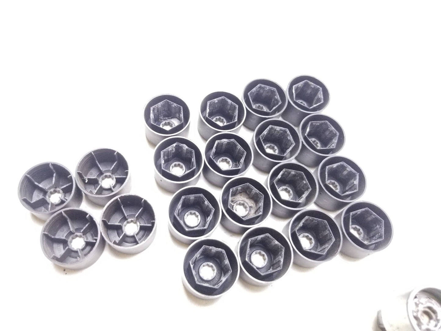 2010 - 2014 VW Golf GTI Wheel Lug Bolt Cap Cover W/ Secret Key Set OEM