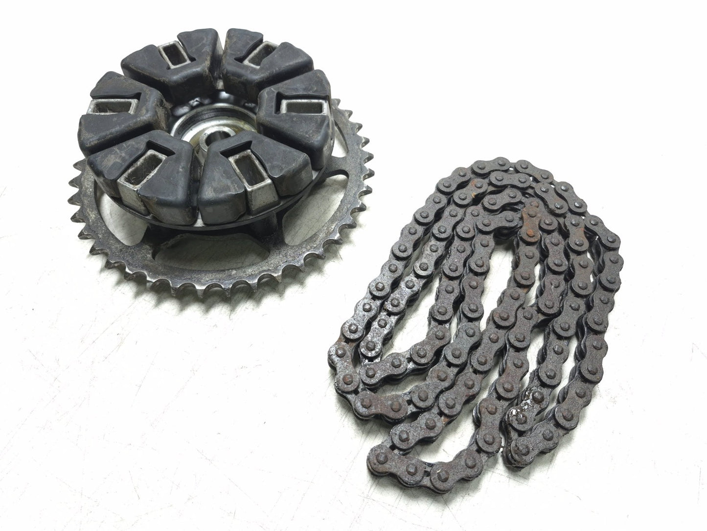 2019 Kawasaki Z400 Er400d Rear Wheel Hub W/ Sprocket & Drive Chain Set OEM