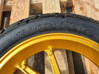 2025 Qiax Fy200t34 Tank 200 Wheel Rim W/ Tire Front 130/70 R 13 OEM