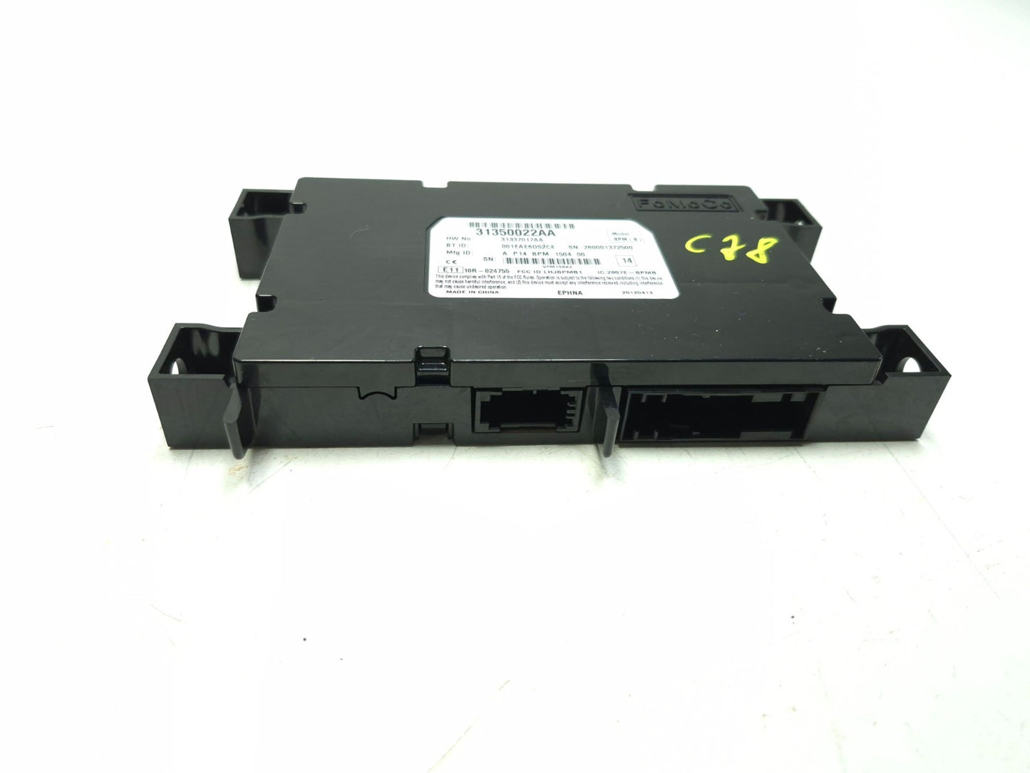 2012 Volvo C30 Bluetooth Control Module 31350022aa OEM