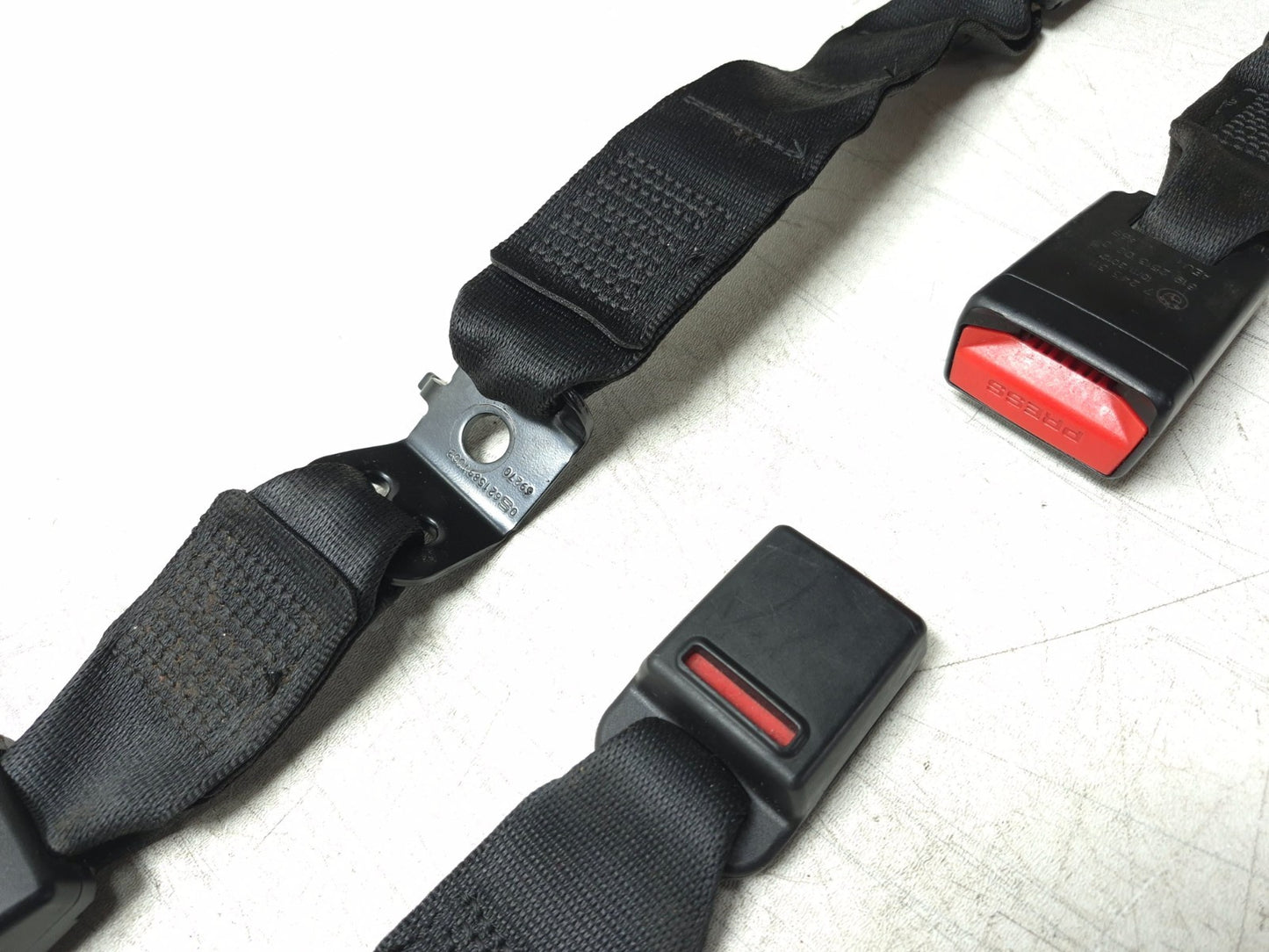 2013 BMW 328i F30 Rear Seat Belt Buckle 3 Pcs OEM