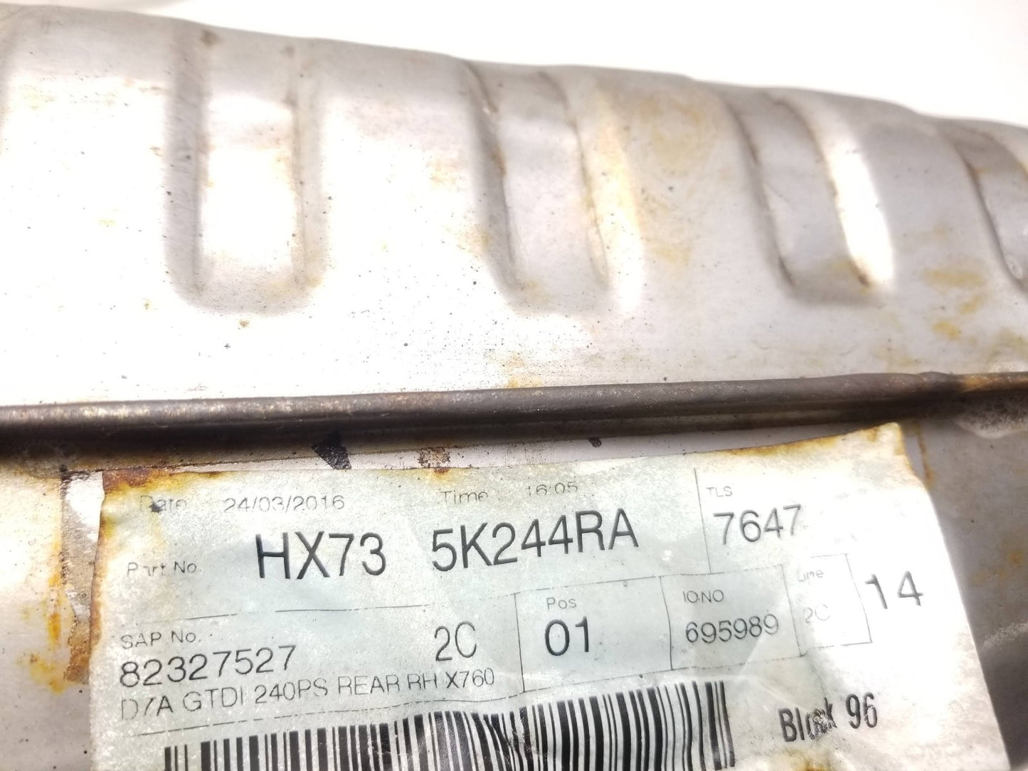 2017 Jaguar Xe OEM Muffler Rear Side Right Hx73-5k244-ra