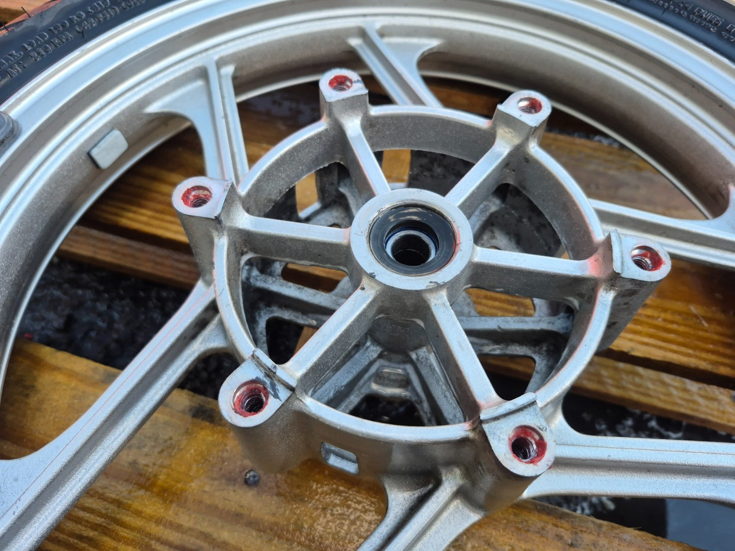 2007 Kawasaki Ninja 250 Ex250 Wheel Rim W/tire Front & Rear Pair OEM
