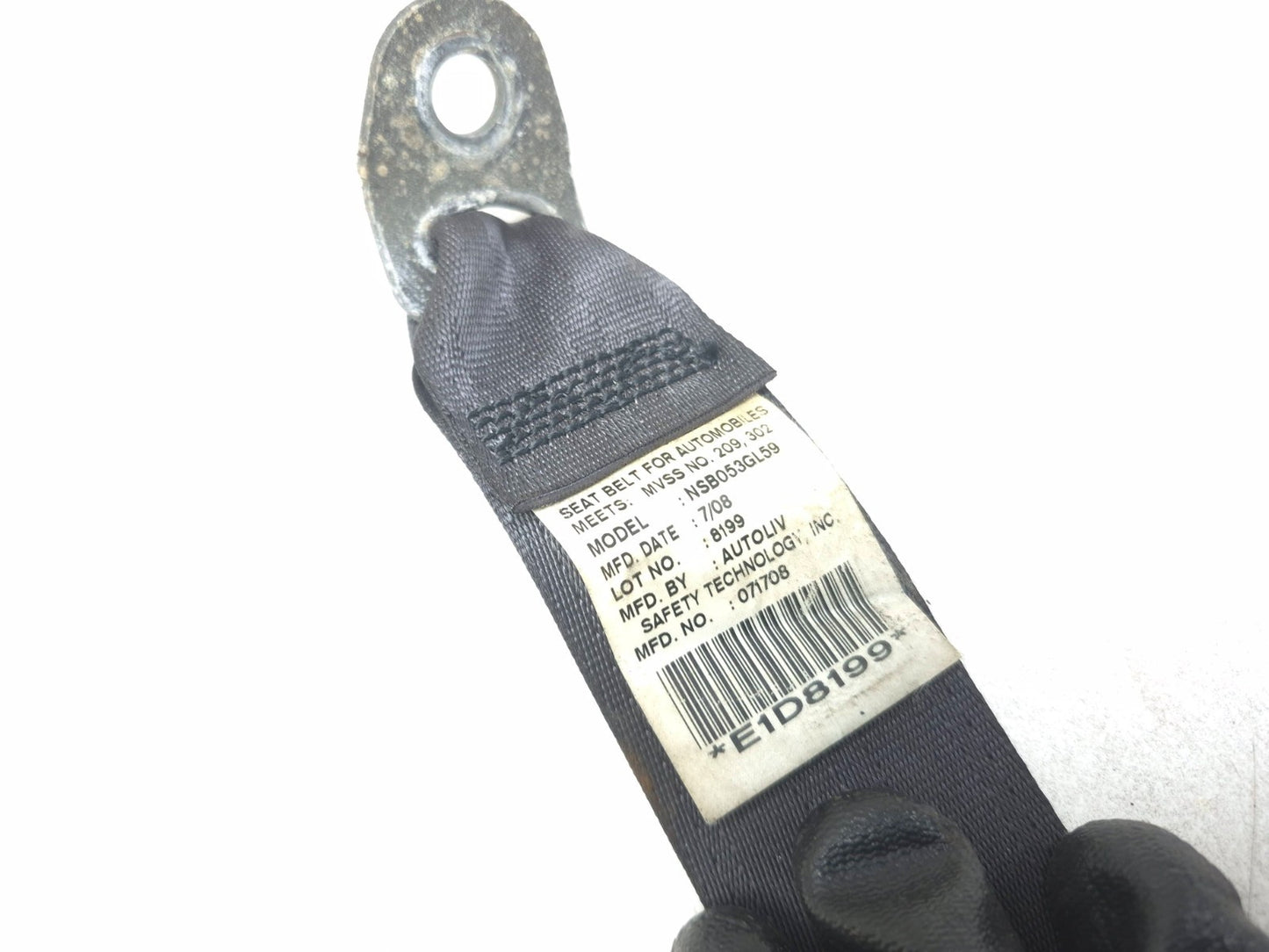 2008 Acura Tl Type-s Rear Seat Belt Retractor W/ Buckle Set OEM