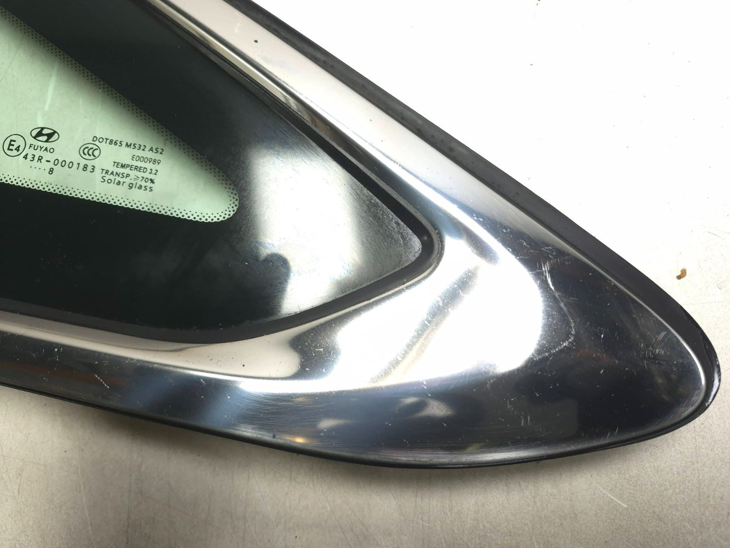 2018 Hyundai Sonata Rear Quarter Vent Glass Left Driver Side OEM