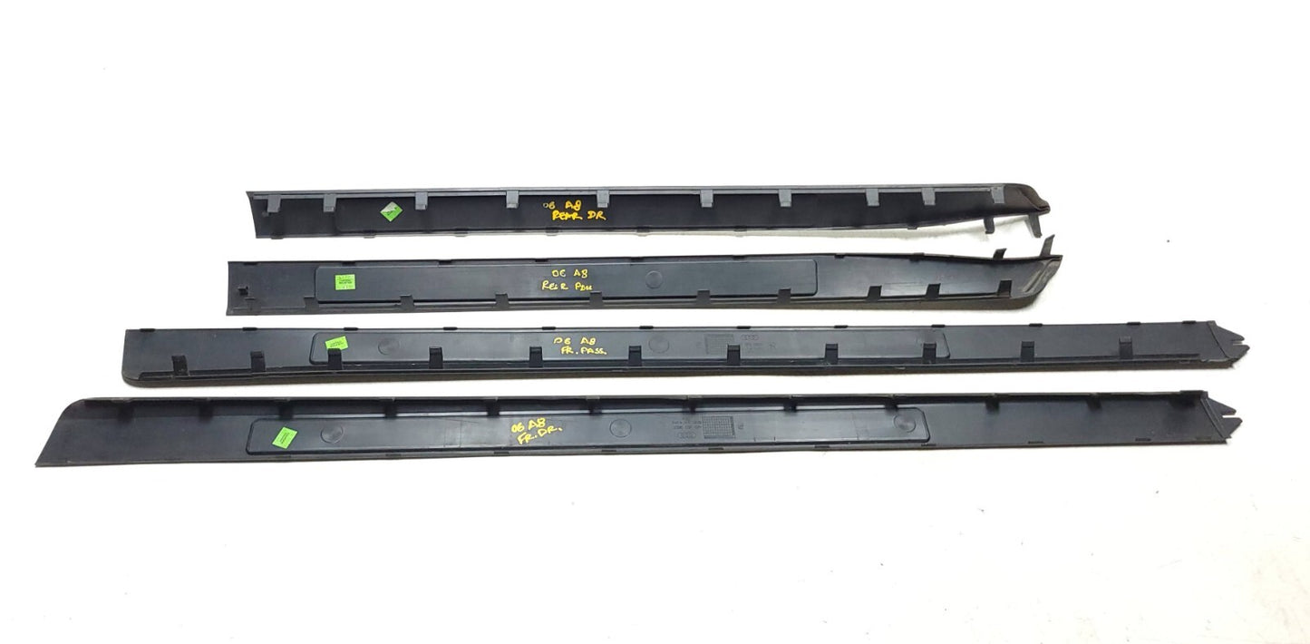 2004 - 2010 Audi A8l Door Sill Scuff Plate Trim 4pcs OEM