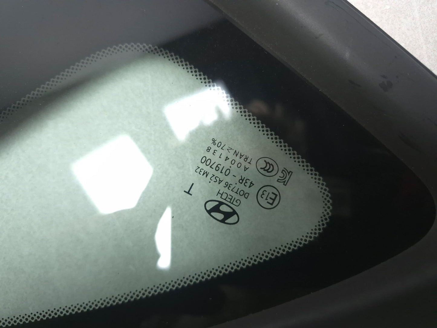 2019 Hyundai Kona Rear Quarter  Window Glass Right Passenger Side OEM