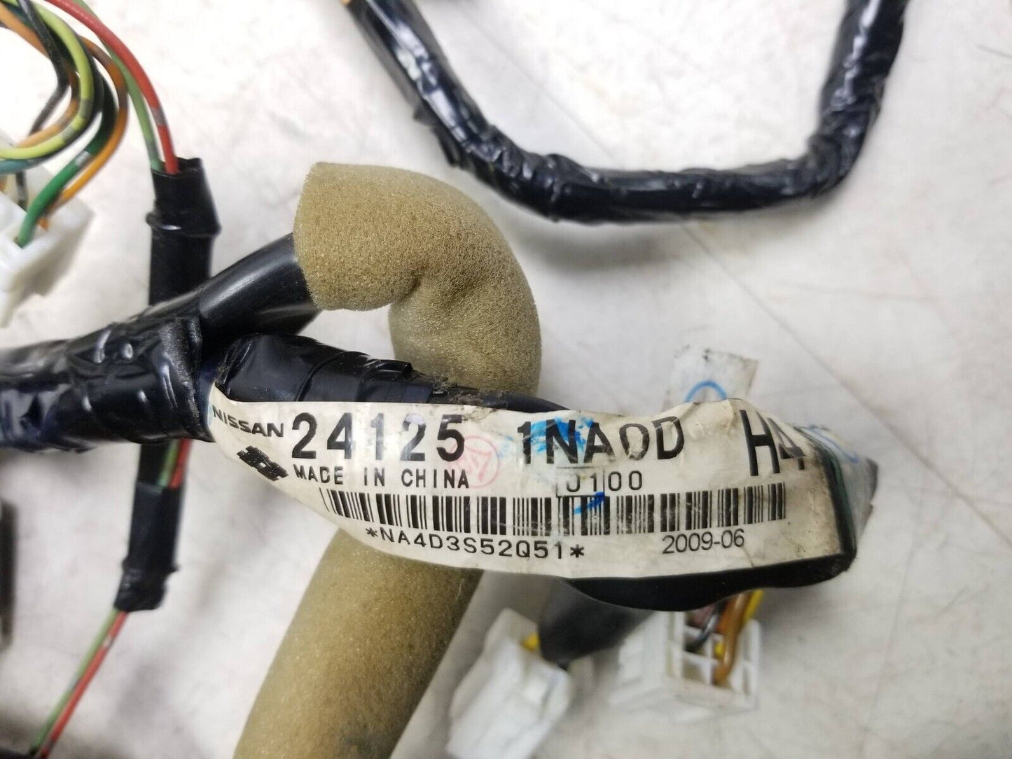 08-13 Infiniti G37 Front Driver Door Wire Harness OEM ***sedan***