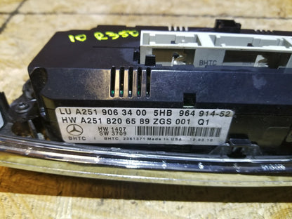 2010 Mercedes-benz R350 Front AC Heater Control Panel OEM