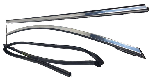 2009 Mazda Cx-7 Front Passenger Door Window Molding 2pcs W/ Weatherstrip OEM