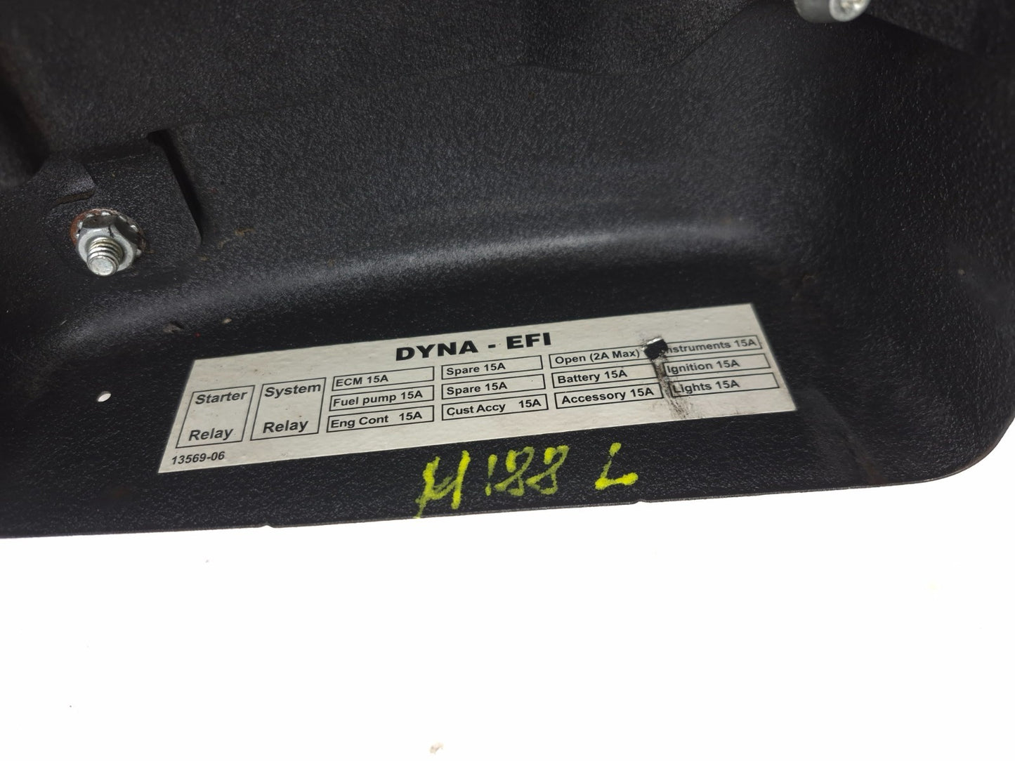 2008 Harley-davidson Dyna Fat Bob Fxdf Left Side Cover Panel Black  OEM