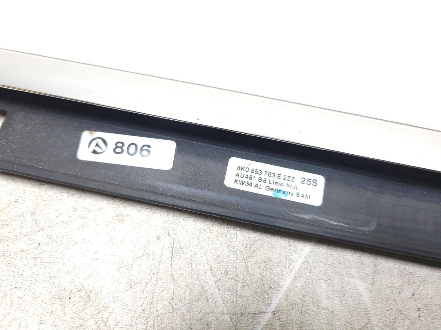 2009 Audi A4 S4 Sedan Door Window Frame Trim Rear Driver Side Left OEM