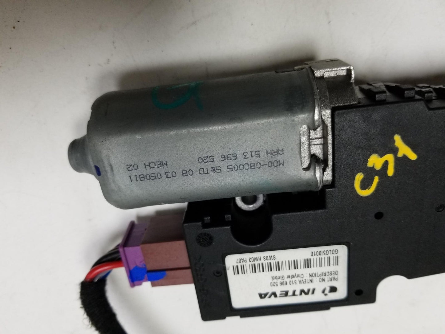 2012 Jeep Grand Cherokee Sun Roof Sunroof Motor OEM