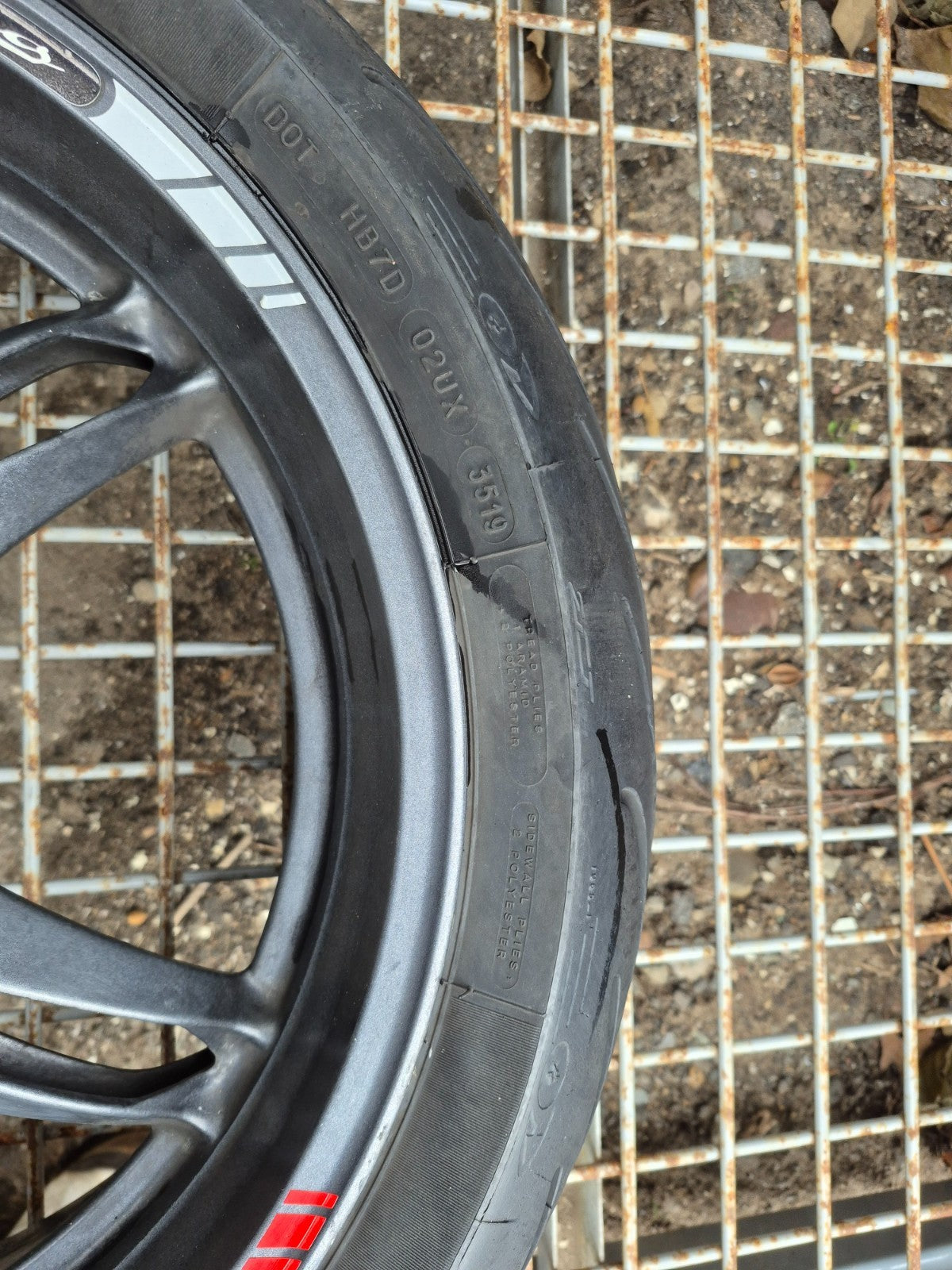 2005  Triumph Sprint St Rear Wheel W/ Tire Michelin 180/55 R 17 OEM
